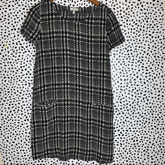 Joie S 100% silk houndstooth dress - Picture 1 of 2